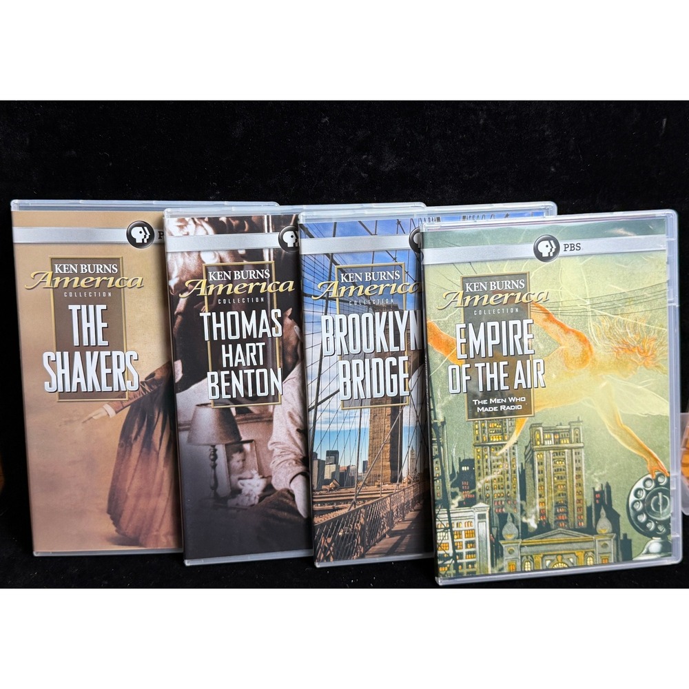 Ken Burns America Collection 4 DVD Set: Shakers, Air, Brooklyn Bridge, Benton